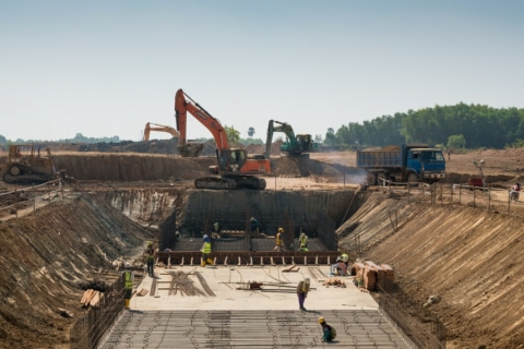 Thi công nền móng hạ tầng